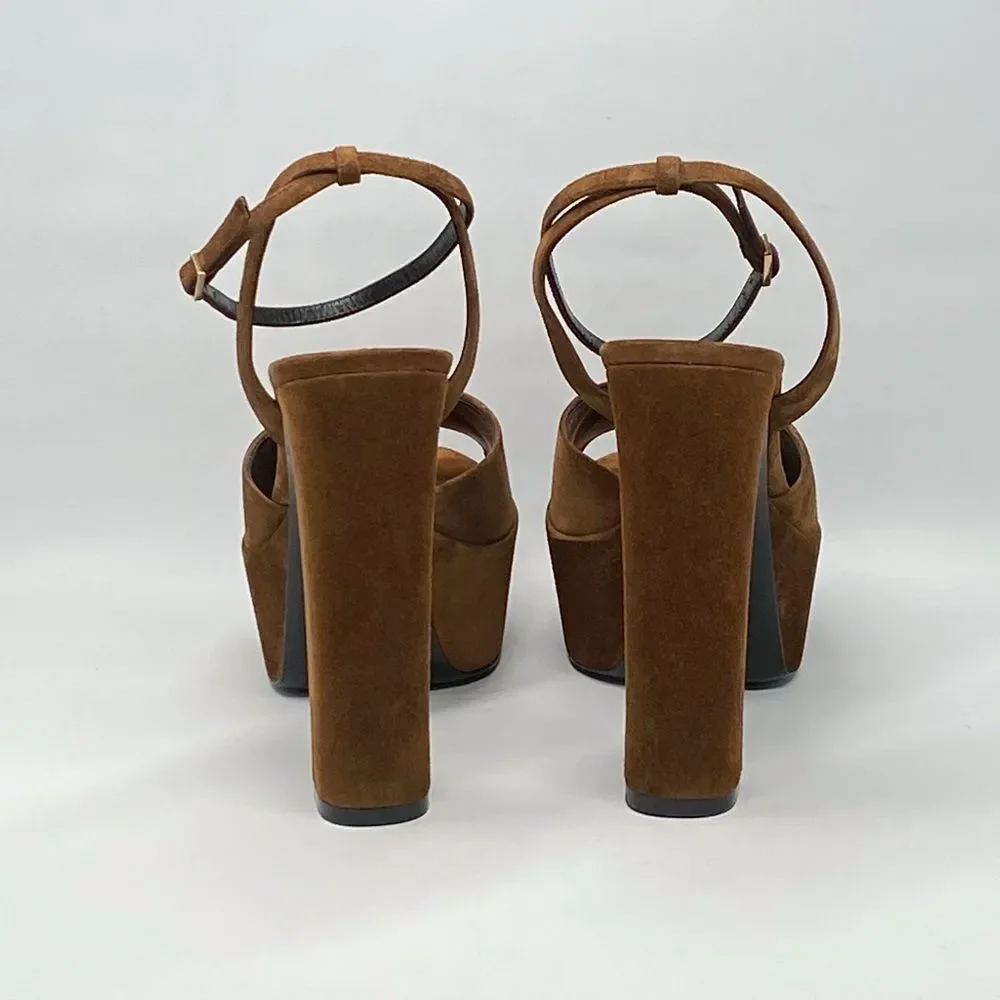 Saint Laurent Jodie Platform Sandals in Suede size 41